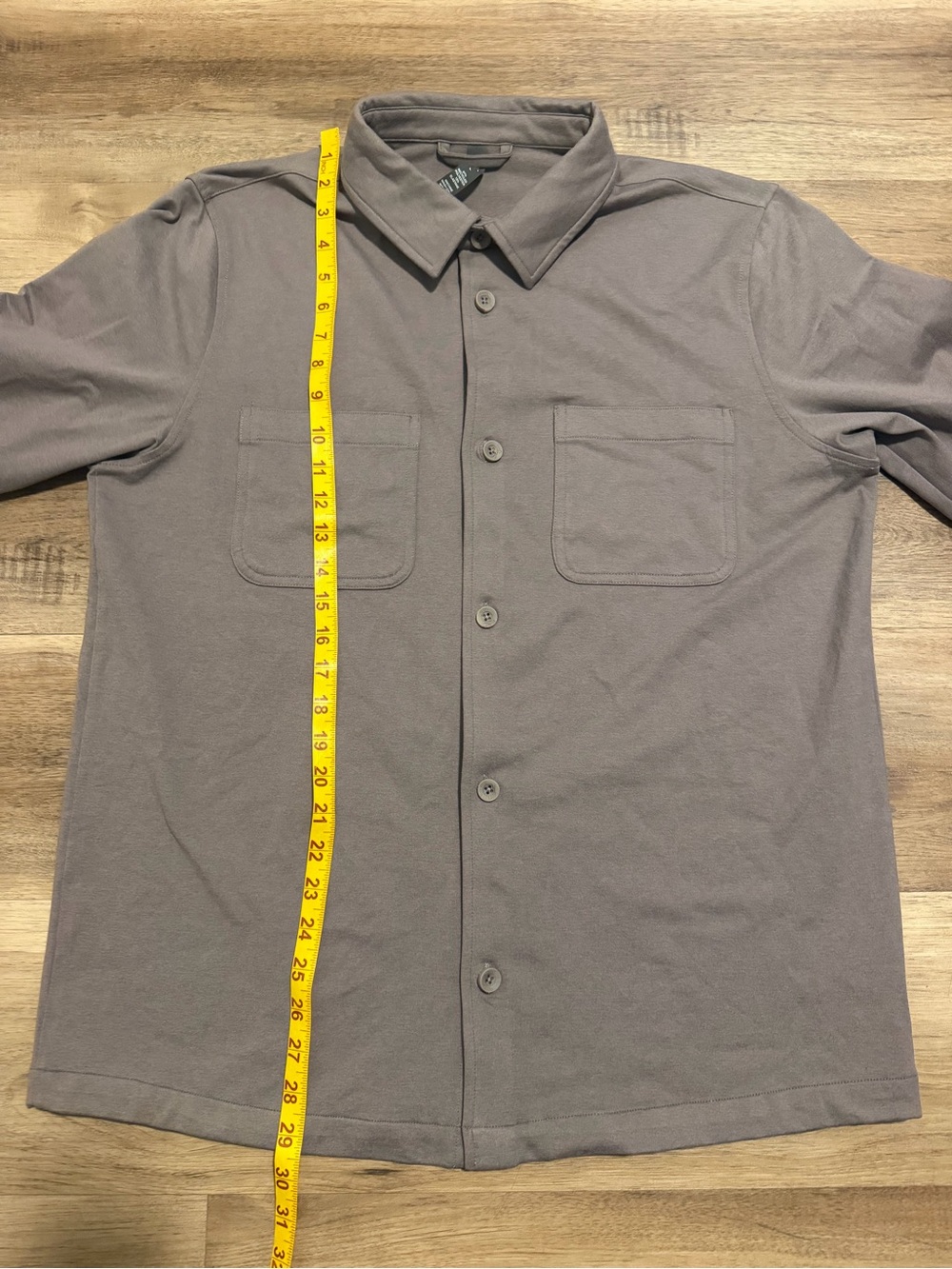 Vuori Coronado Shirt Jacket Men's Large Gray Performance Stretch Shacket V2009 - Picture 7 of 8